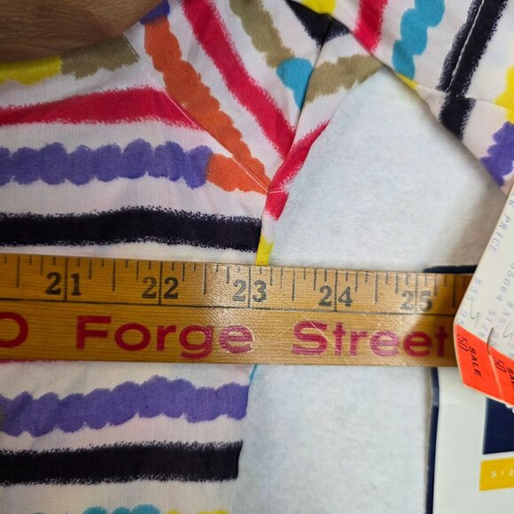 Womens Dockers 93 Small Button Down Shirt Colorful Pastel Striped Deadstock - Picture 8 of 9